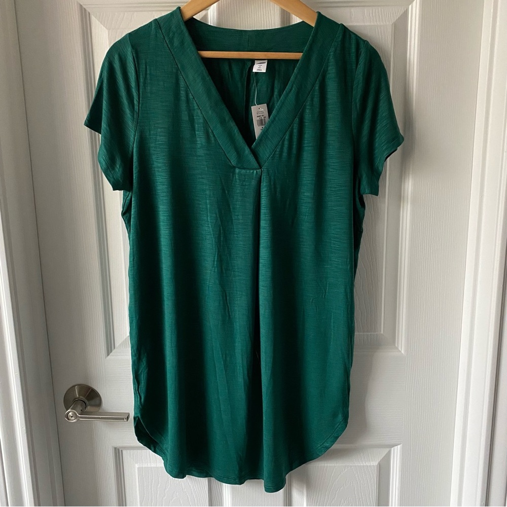 NEW Old Navy Tall Size V Neck Long Knit Top - Emerald Green - Size Small Tall